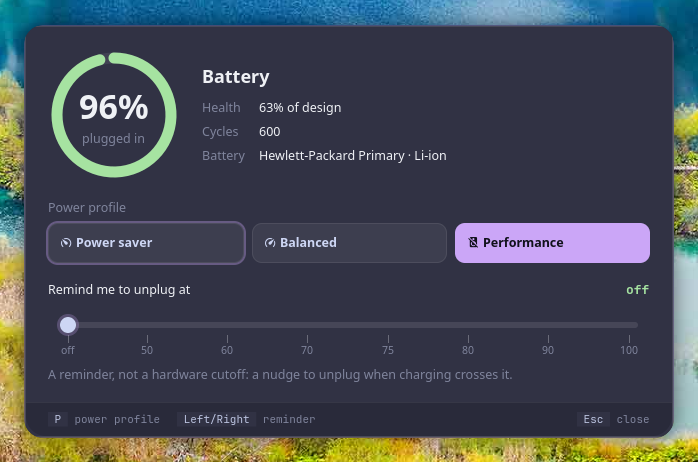 urja: battery panel